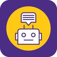 Chatbot Filled Curve Icon vector