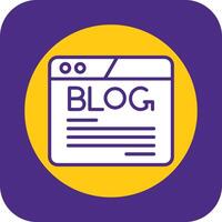 Blog Filled Curve Icon vector