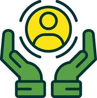 Customer Retention Filled Two Color Icon vector