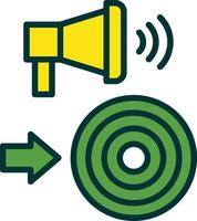 Call To Action Filled Two Color Icon vector
