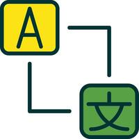 Language Barrier Filled Two Color Icon vector