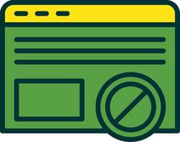 Ad Blocker Filled Two Color Icon vector