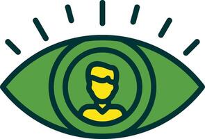 Impressions Filled Two Color Icon vector