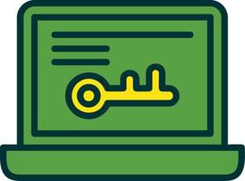 Keyword Stemming Filled Two Color Icon vector