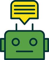 Chatbot Filled Two Color Icon vector