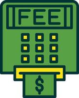Atm Fees Filled Two Color Icon vector