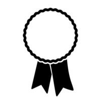 Blank Badge with ribbon template mock up illustration vector
