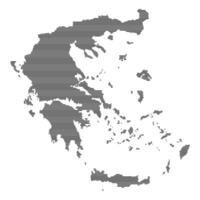 Greece map with a lined pattern illustration vector