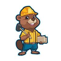 Beaver Mascot for Flooring Company vector