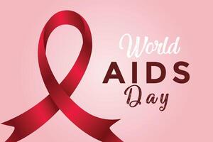 World aids day in realistic style background vector