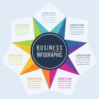 Circle Infographic design 7 steps, objects, elements or options infographic business template vector