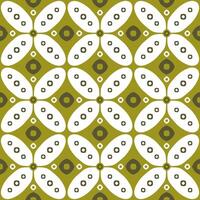 Patern of modern Green BATIK MOTIF KAWUNG or CEPLOK Batik Indonesian is a technique of wax resist dyeing applied to whole cloth, or cloth made using this technique originated from Indonesia. vector