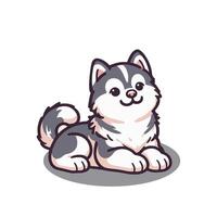 A very adorable Siberian husky puppy, it can be used to illustrate designs and be used for logos vector