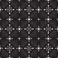 Blak and White Patern modern BATIK MOTIF KAWUNG or CEPLOK, Batik Indonesian is a technique of wax resist dyeing applied to whole cloth, or cloth made using this technique originated from Indonesia. vector