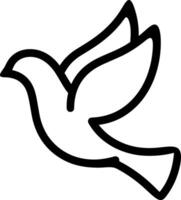 Abstract Line Art Dove vector