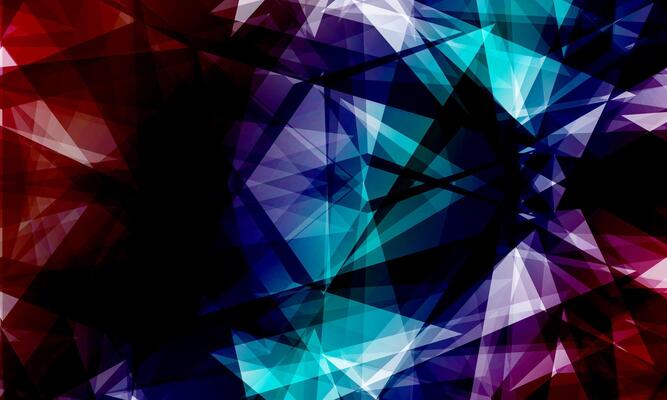 Fractal abstract colorful geometric polygon background. dark crystal.
