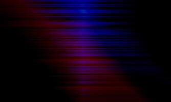 Abstract horizontal light red and blue stripe lines on black background. vector