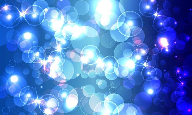 Abstract Light Bokeh Background. colorful bright circle. blue shine.