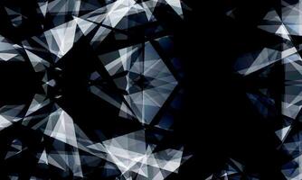 Fractal abstract geometric polygon background. glass on dark background. vector