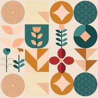 Geometric modern background Bauhaus Abstract nature in minimalist style Seamless pattern vector