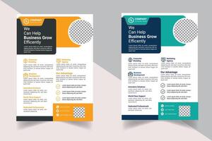 business abstract poster, brochure cover illustration, flyer design template layout in A4, size with photo space background vector