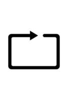 repeat box icon for design. repeat icon simple vector
