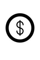 simple coin icon for design vector