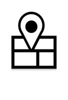 simple map icon for design.location directions vector