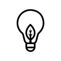 lightbulb with leaf icon vector