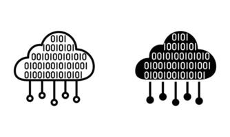 illustration of cloud network and programming icon vector