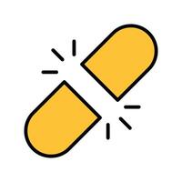 Capsule medicine icon vector