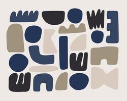 Abstract shape element set icon vector
