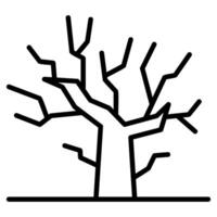 A black and white illustration of a tree vector