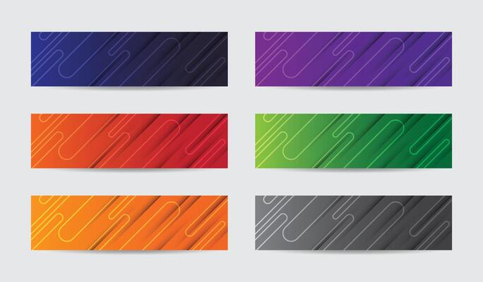 Soft abstract concepts and colors design elements headers