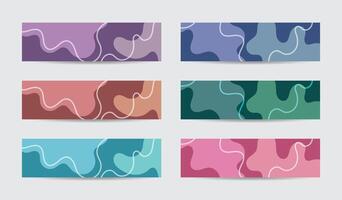 Abstract set concept header art design element vector