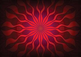 Geometric mandala red abstract line pattern background vector