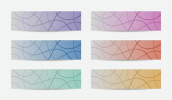 Soft abstract concepts and colors set design elements headers vector