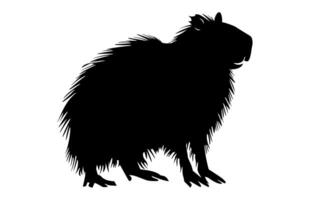 Capybara Silhouette isolated on a white background vector