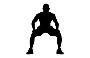Exercise Silhouette isolated on a white background vector