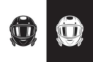 Motorcycle Helmet Silhouette Illustration vector