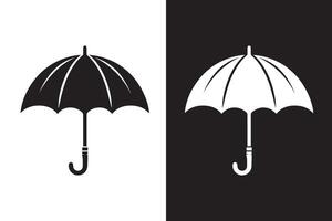 Umbrella symbol silhouette Illustration Design vector