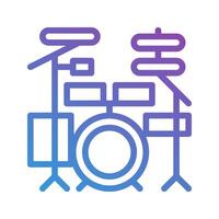 Drum gradient icons. can be for musical, lifestyle and equipment. editable stroke, suitable for websites, UI and interfaces. vector