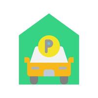 Parking room with flat style icons. Can be used for websites, UI and mobile apps. illustration. vector