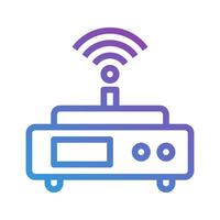 Router gradient icons. can be used for networks, technology and wifi. editable stroke, suitable for websites, UI and interfaces. vector