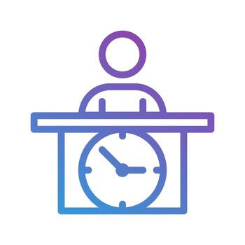 conferencia hora degradado iconos Perfecto para espalda a escuela, Universidad y aula. editable ataque, adecuado para sitios web, ui y interfaces vector