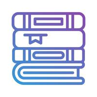 Stack of books gradient icons. perfect for academic and library. editable stroke, suitable for websites, UI and interfaces. vector