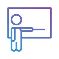 Lecturer gradient icons. perfect for universities, education and schools. editable stroke, suitable for websites, UI and interfaces. vector