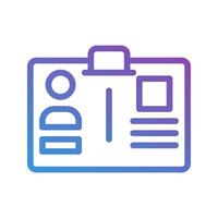 Student id card gradient icons. perfect for back to school, education and university. editable stroke, suitable for websites, UI and interfaces. vector