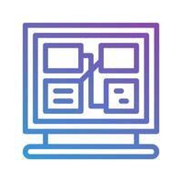 Notice board gradient icons. perfect for universities, information and business. editable stroke, suitable for websites, UI and interfaces. vector