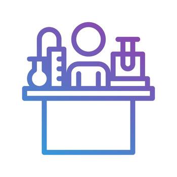 Laboratory gradient icons. can be used for research, science and universities. editable stroke, suitable for websites, UI and interfaces. vector